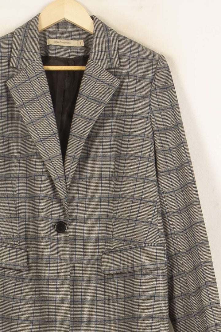Blazer Beige et Bleu - Taille L/40 de la marque La Fée Maraboutée | PARAD55042 - Vendu par Paradigme - Image 3