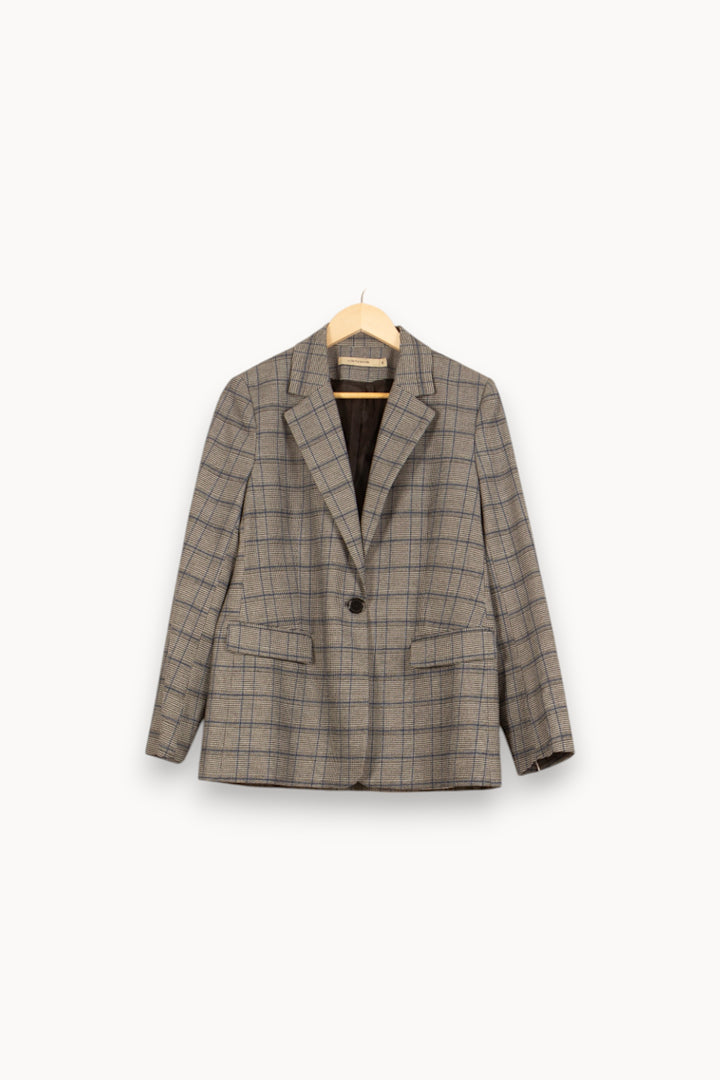 Blazer Beige et Bleu - Taille L/40 de la marque La Fée Maraboutée | PARAD55042 - Vendu par Paradigme - Image 2