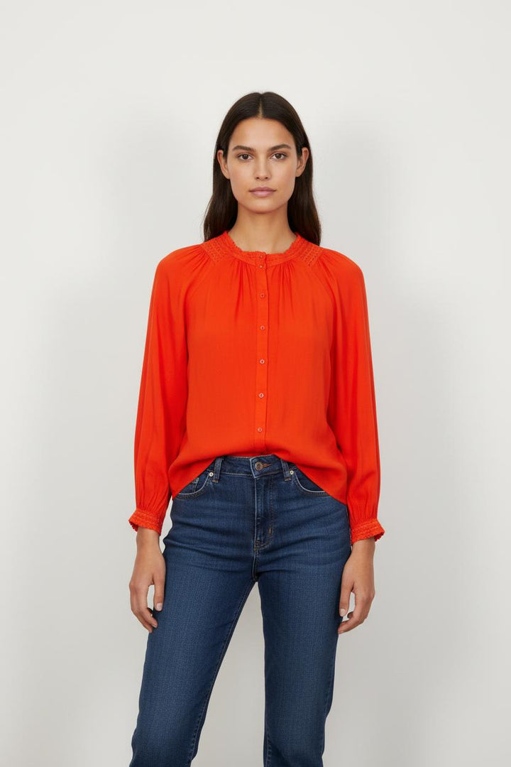 Blouse Orange - Taille S/36