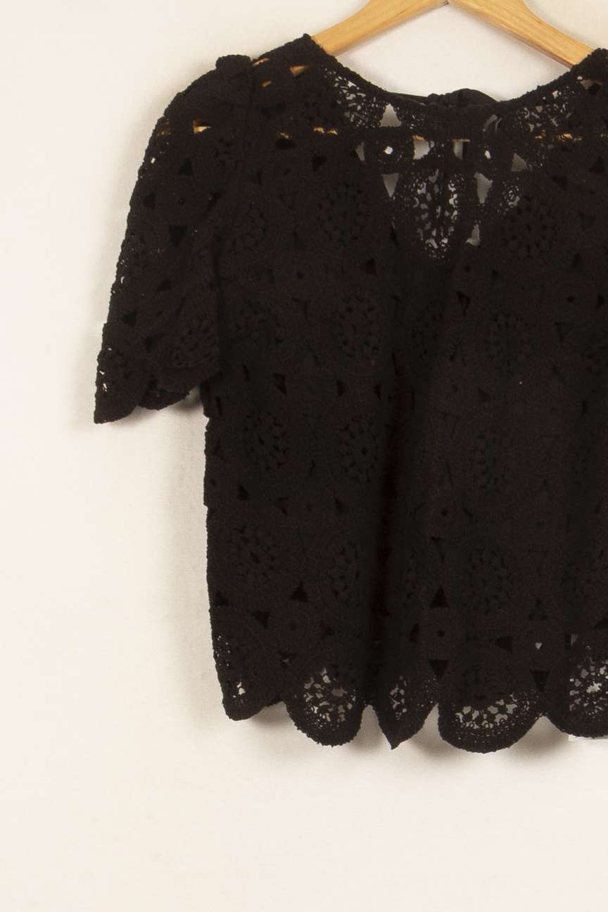 Blouse Noire - Taille S/36 de la marque IKKS | PARAD55055 - Vendu par Paradigme - Image 3