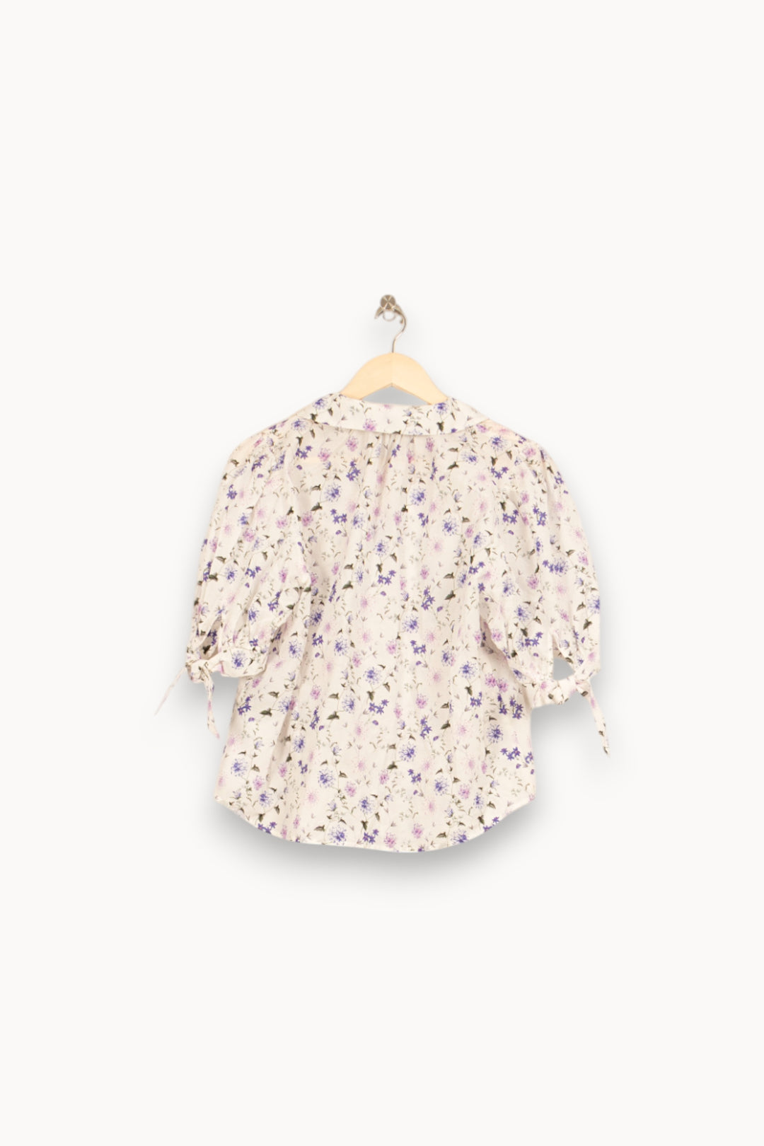Blouse Écrue et Violette - Taille L/40 de la marque The Kooples | PARAD55070 - Vendu par Paradigme - Image 4