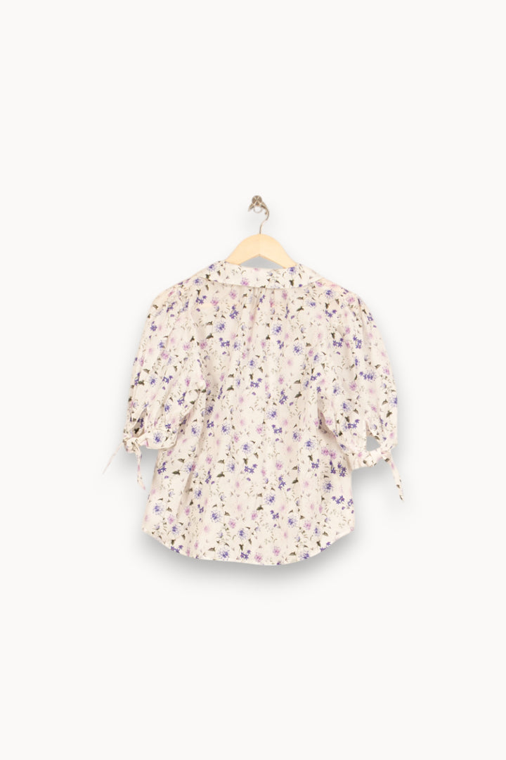 Blouse Écrue et Violette - Taille L/40 de la marque The Kooples | PARAD55070 - Vendu par Paradigme - Image 4