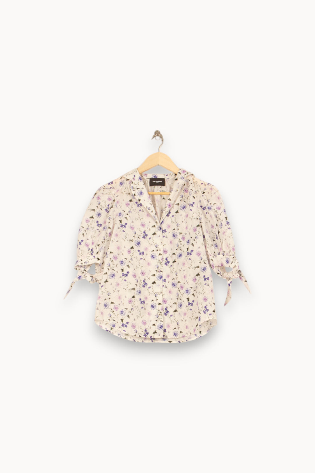 Blouse Écrue et Violette - Taille L/40 de la marque The Kooples | PARAD55070 - Vendu par Paradigme - Image 2