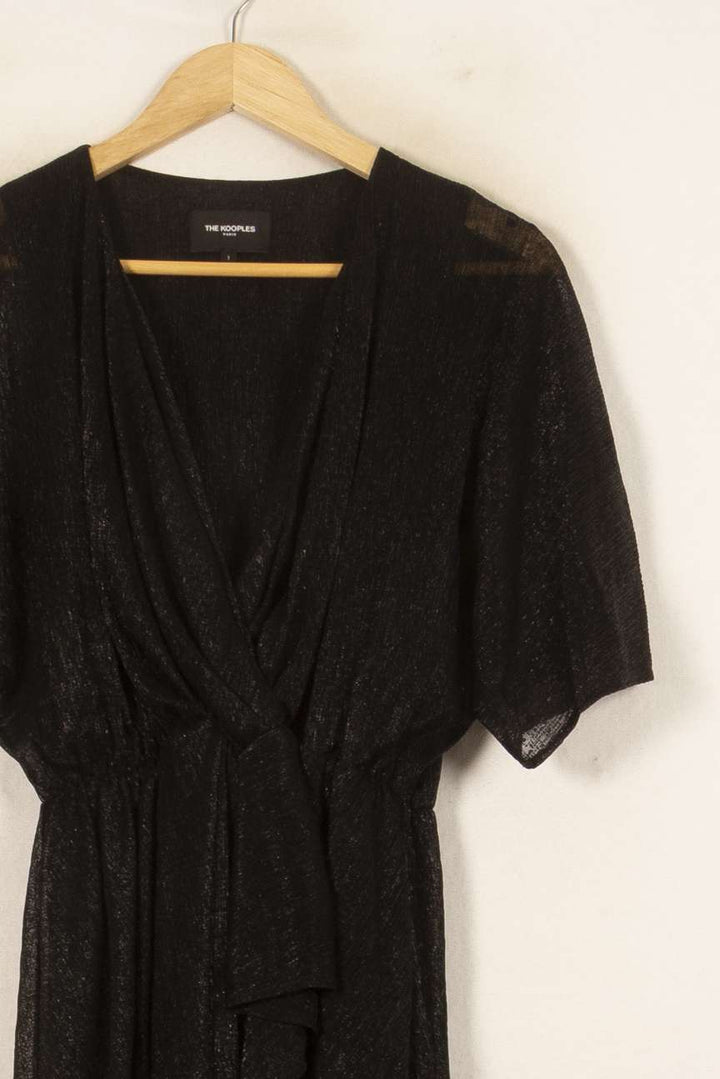 Robe Portefeuille Noire - Taille S/36 de la marque The Kooples | PARAD55073 - Vendu par Paradigme - Image 3