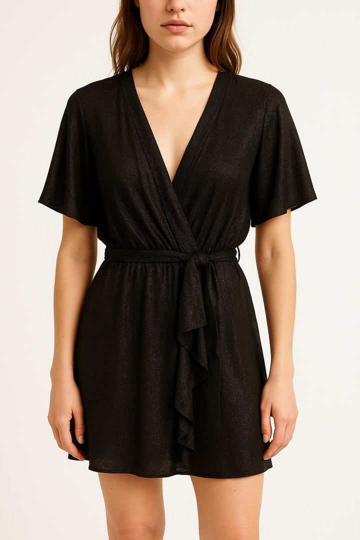 Robe Portefeuille Noire - Taille S/36 de la marque The Kooples | PARAD55073 - Vendu par Paradigme - Image 1