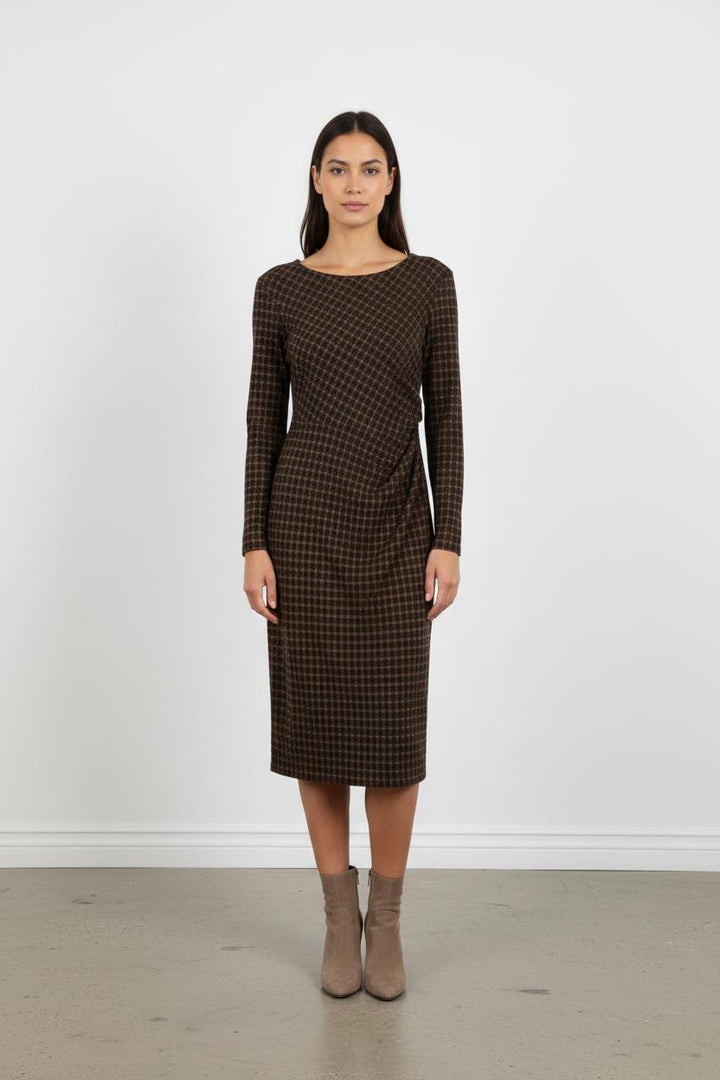 Robe Midi Marron et Noir - Taille S/36