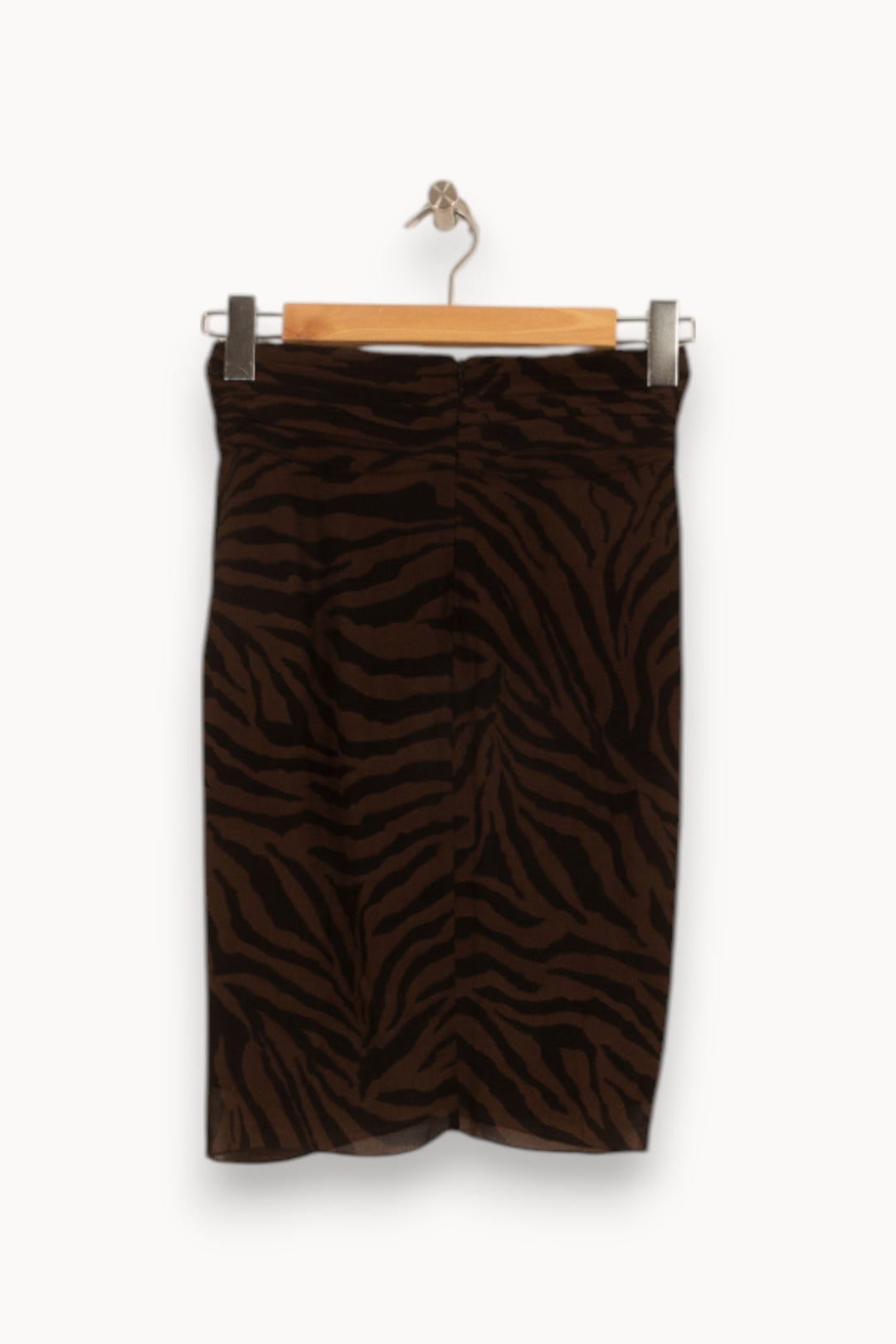 Jupe Imprimée Marron et Noire - Taille S/36 de la marque ba&sh | PARAD55083 - Vendu par Paradigme - Image 4