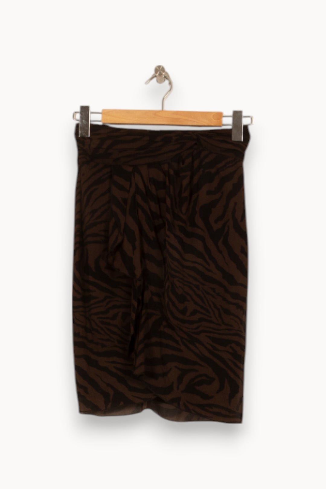 Jupe Imprimée Marron et Noire - Taille S/36 de la marque ba&sh | PARAD55083 - Vendu par Paradigme - Image 2