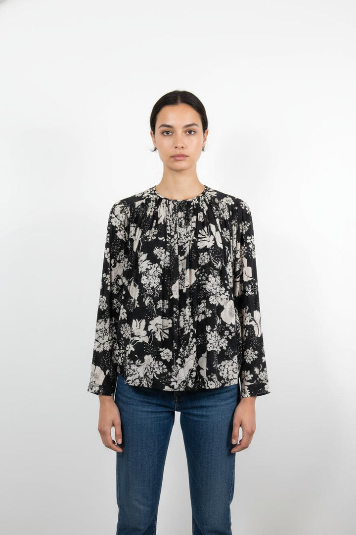 Blouse Noire et Blanche - Taille M/38