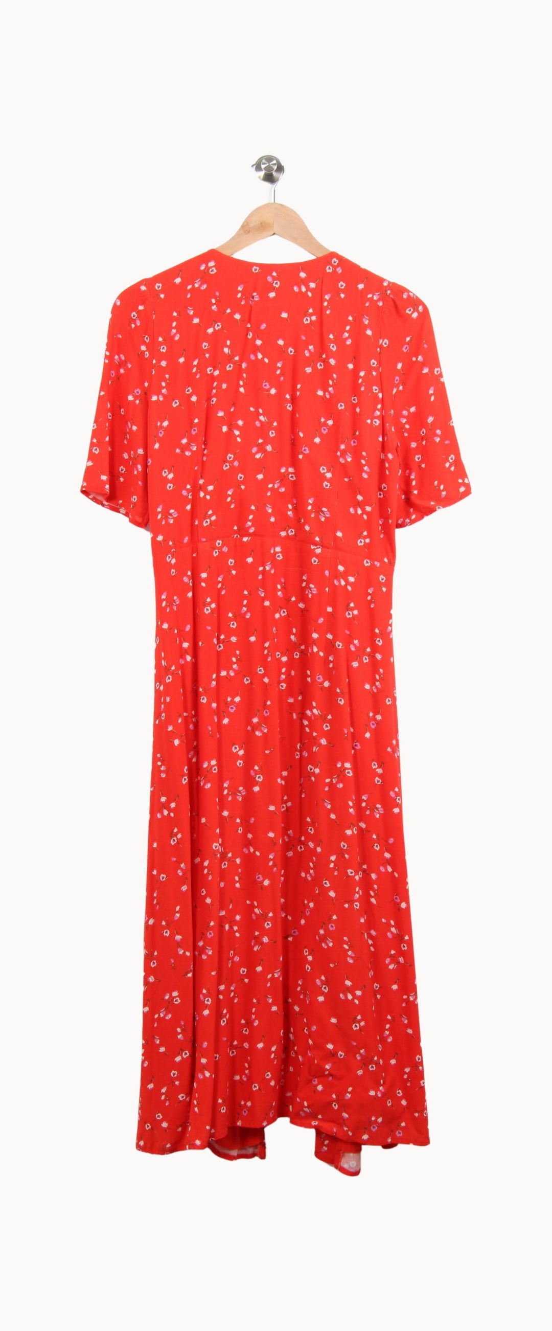Robe Longue Rouge à Fleurs - Taille M/38 de la marque Petite Mendigote | PARAD55103 - Vendu par Paradigme - Image 4