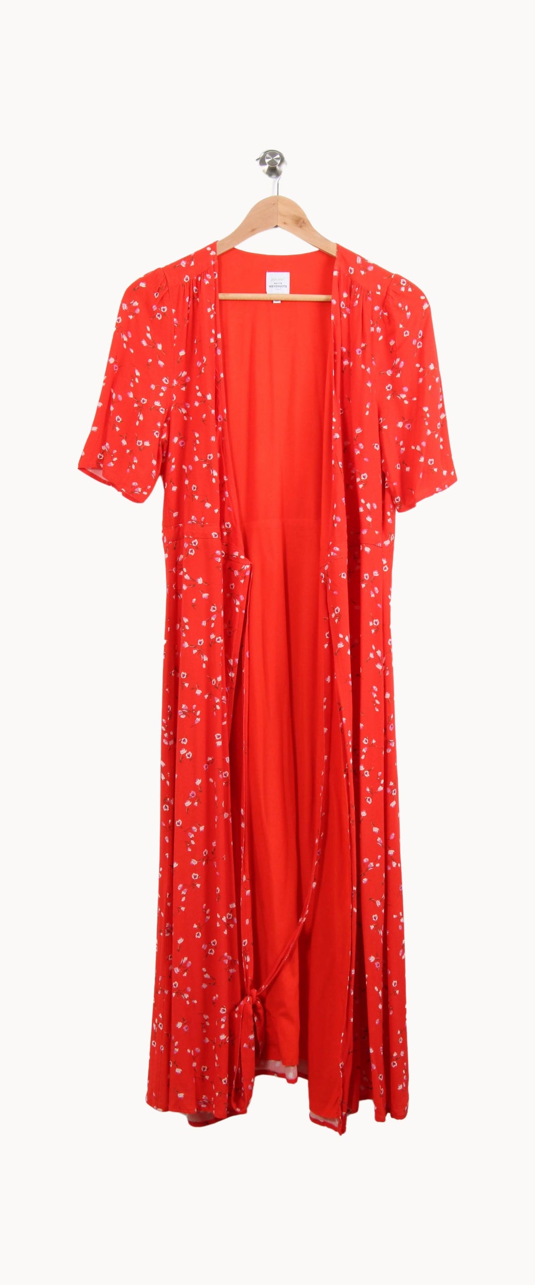 Robe Longue Rouge à Fleurs - Taille M/38 de la marque Petite Mendigote | PARAD55103 - Vendu par Paradigme - Image 2