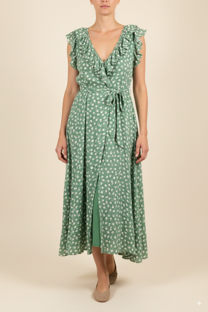 Robe Verte et Blanche - Taille M/38