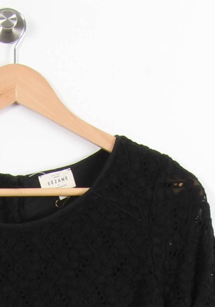 Robe Courte Noire - Taille M/38 de la marque Sézane | PARAD55107 - Vendu par Paradigme - Image 3