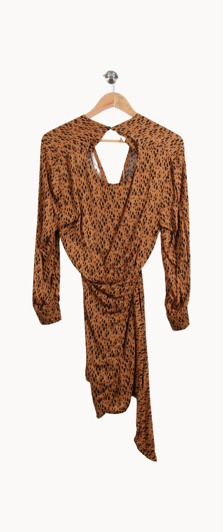 Robe Courte Marron et Noire - Taille S/36 de la marque Bizance | PARAD55112 - Vendu par Paradigme - Image 4