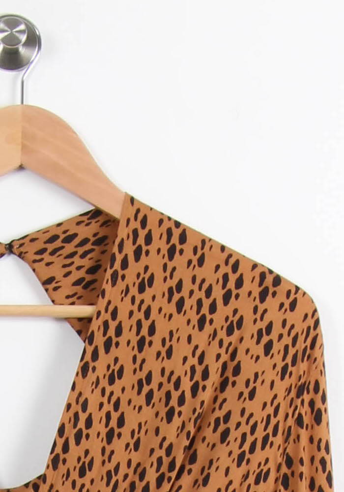 Robe Courte Marron et Noire - Taille S/36 de la marque Bizance | PARAD55112 - Vendu par Paradigme - Image 3