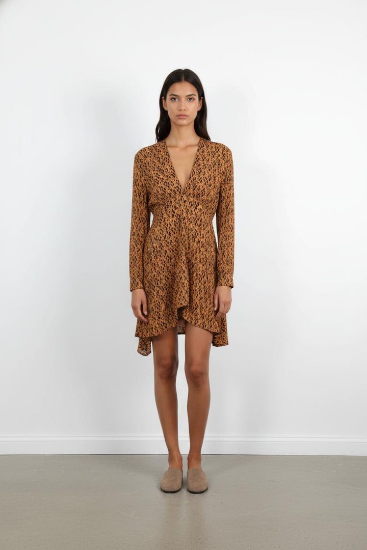 Robe Courte Marron et Noire - Taille S/36