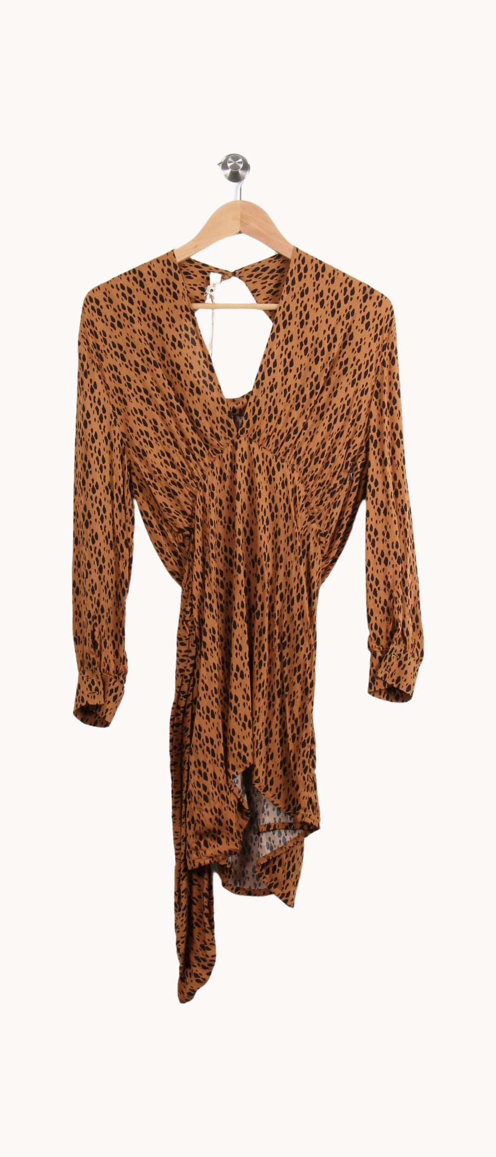 Robe Courte Marron et Noire - Taille S/36 de la marque Bizance | PARAD55112 - Vendu par Paradigme - Image 2
