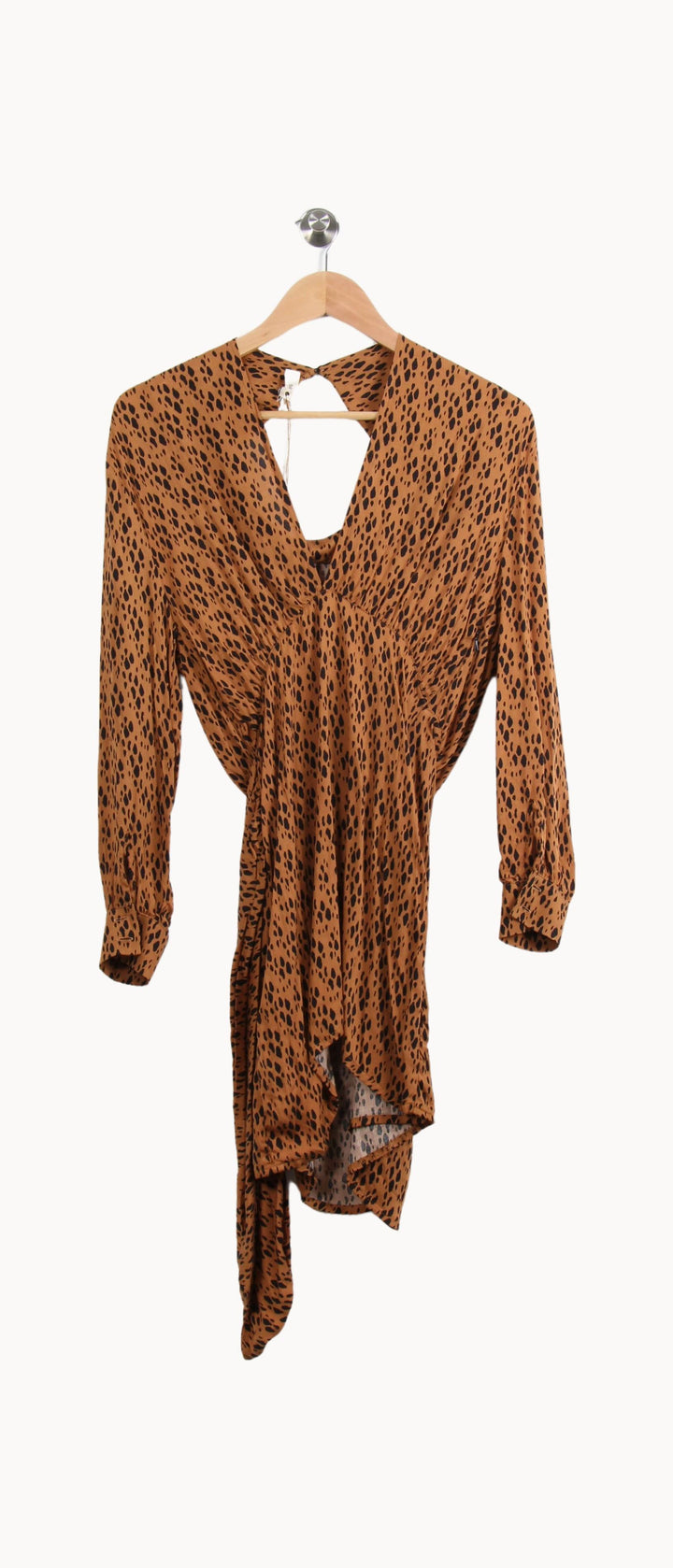 Robe Courte Marron et Noire - Taille S/36 de la marque Bizance | PARAD55112 - Vendu par Paradigme - Image 2