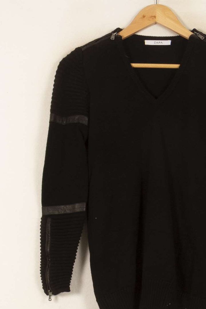 Pull Noir - Taille S/36 de la marque ZAPA | PARAD55114 - Vendu par Paradigme - Image 3