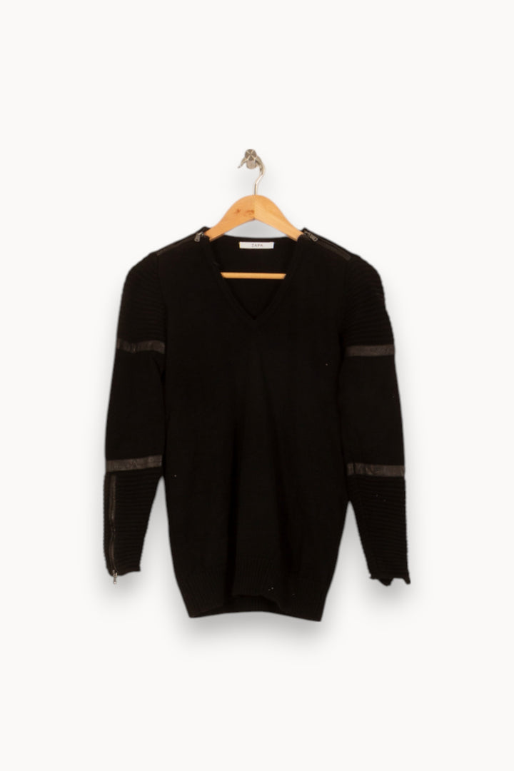 Pull Noir - Taille S/36 de la marque ZAPA | PARAD55114 - Vendu par Paradigme - Image 2