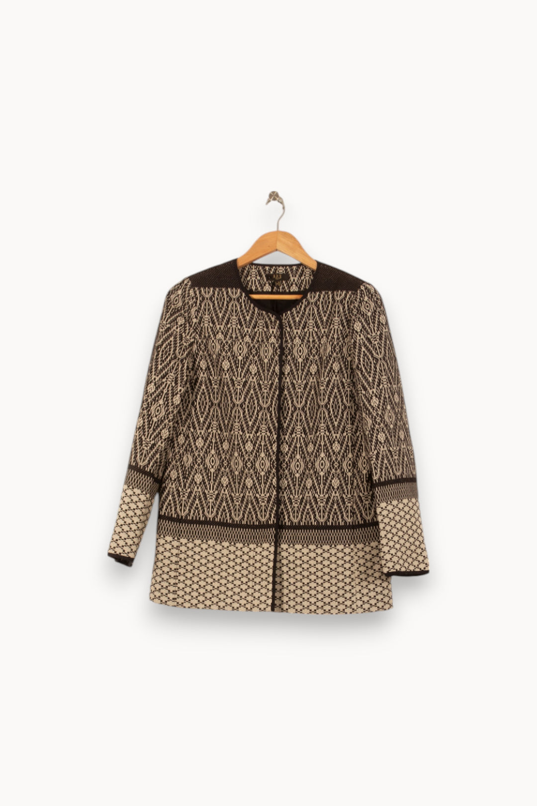 Veste Imprimée Noire et Beige - Taille M/38 de la marque Maison 123 | PARAD55121 - Vendu par Paradigme - Image 2