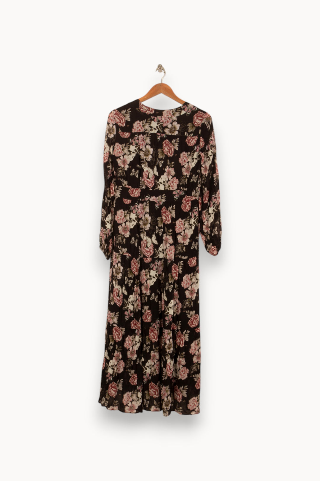 Robe Longue Noire et Fleurie - Taille M/38 de la marque IKKS | PARAD55138 - Vendu par Paradigme - Image 4