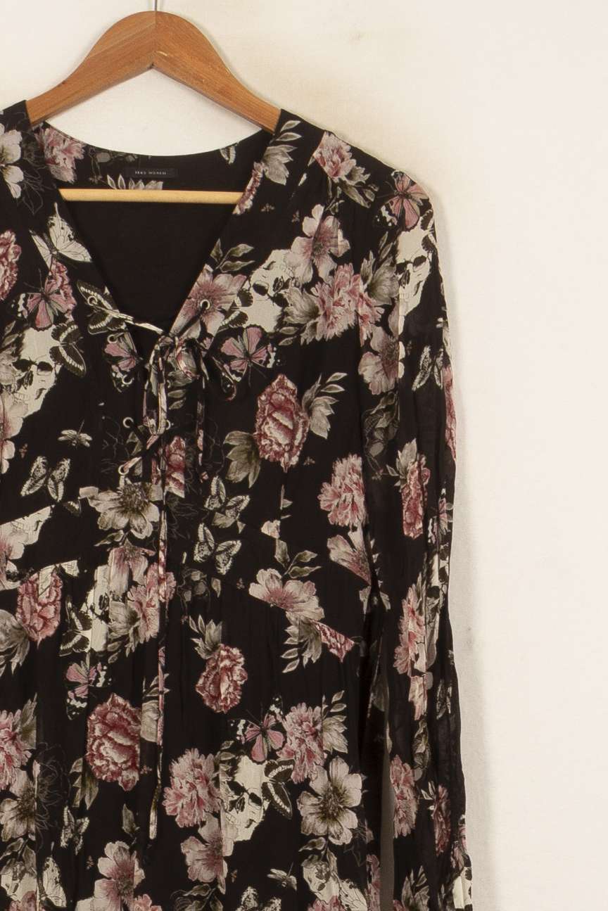Robe Longue Noire et Fleurie - Taille M/38 de la marque IKKS | PARAD55138 - Vendu par Paradigme - Image 3