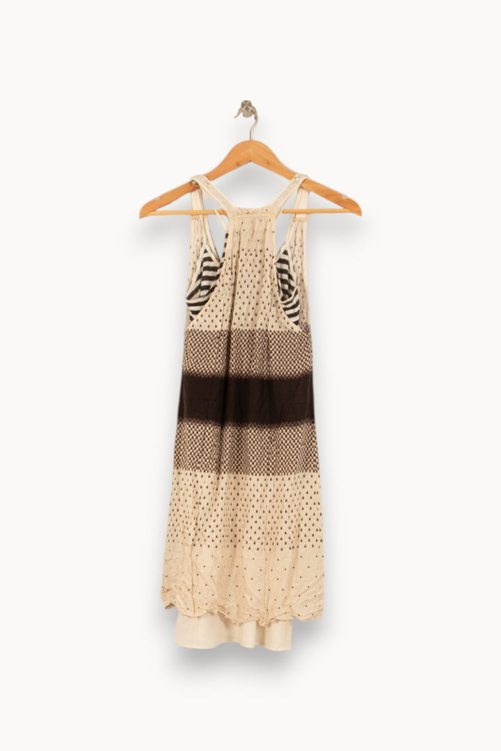 Robe Midi Beige et Noire - Taille XS/34 de la marque One Step | PARAD55145 - Vendu par Paradigme - Image 4