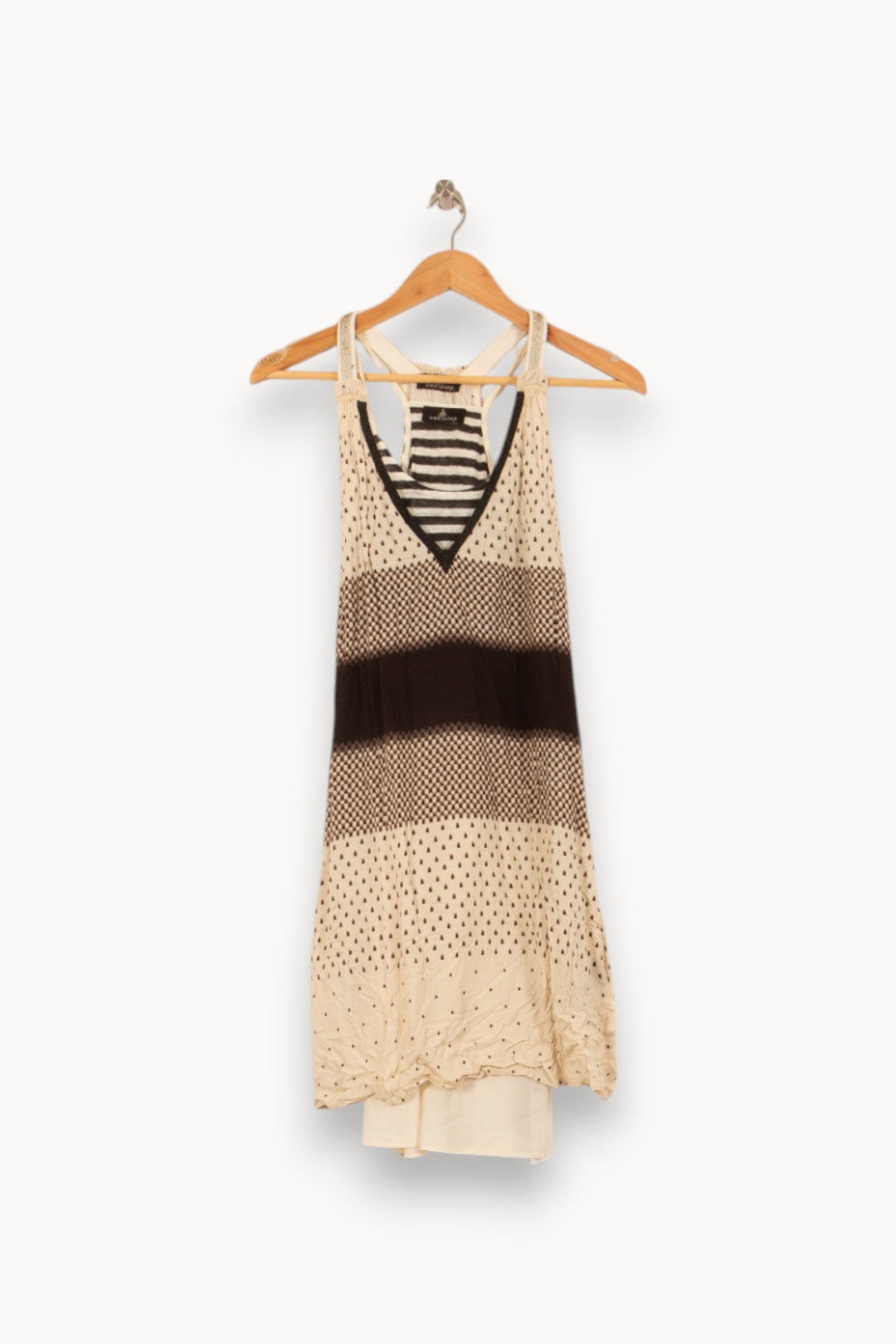 Robe Midi Beige et Noire - Taille XS/34 de la marque One Step | PARAD55145 - Vendu par Paradigme - Image 2