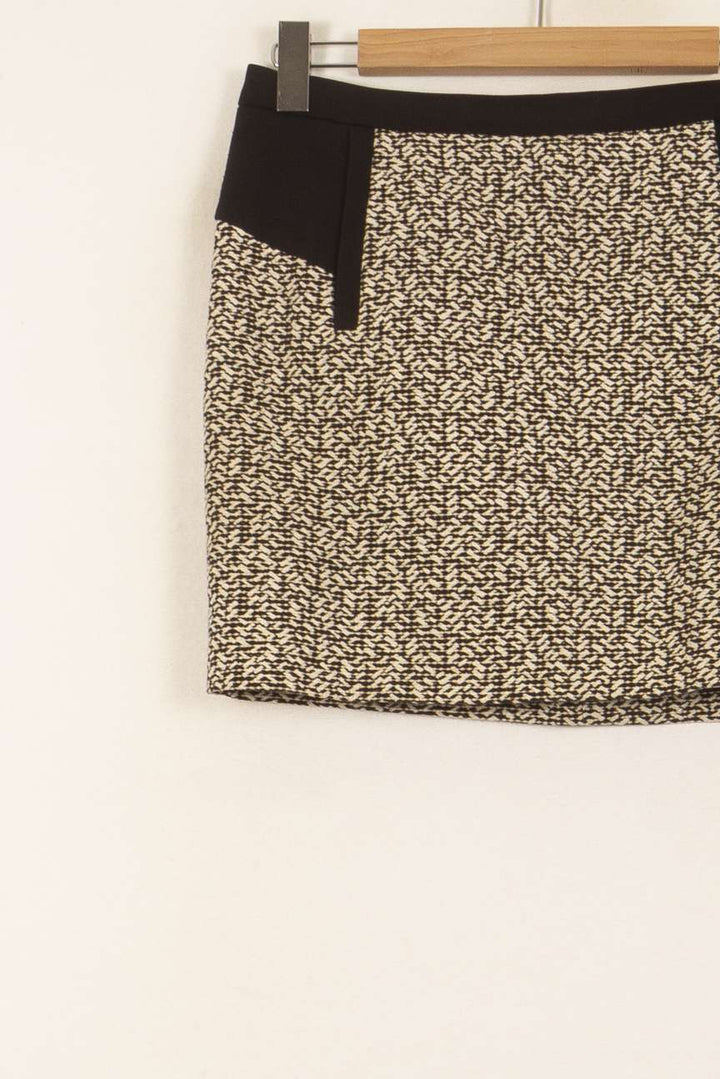 Jupe Courte Noire et Beige - Taille L/40 de la marque Comptoir des Cotonniers | PARAD55148 - Vendu par Paradigme - Image 3