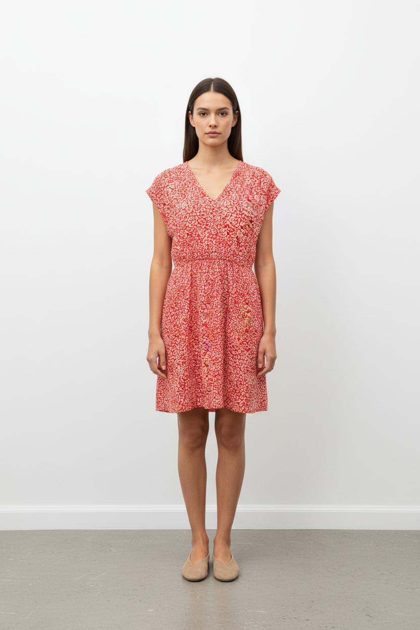 Robe Midi Rouge et Blanche - Taille L/40