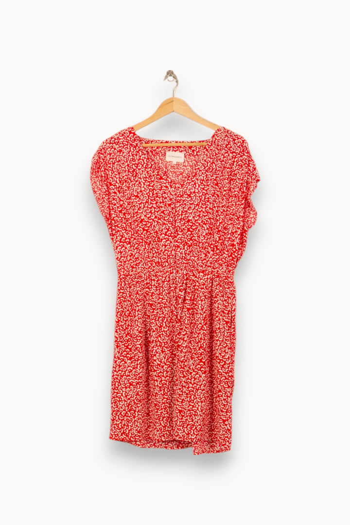 Robe Midi Rouge et Blanche - Taille L/40 de la marque Sud express | PARAD55152 - Vendu par Paradigme - Image 2