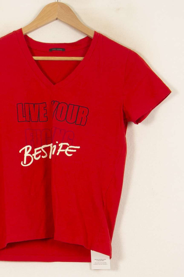 Tee-shirt Rouge - Taille M/38 de la marque IKKS | PARAD55155 - Vendu par Paradigme - Image 3