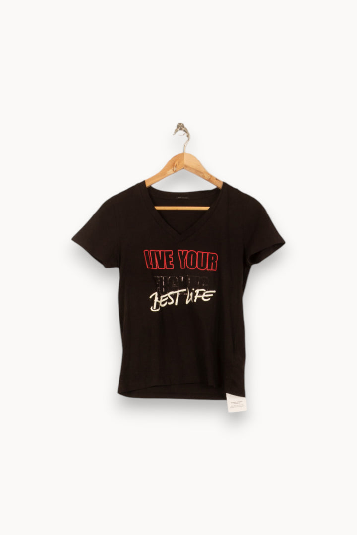 Tee-shirt Noir - Taille M/38 de la marque IKKS | PARAD55156 - Vendu par Paradigme - Image 2