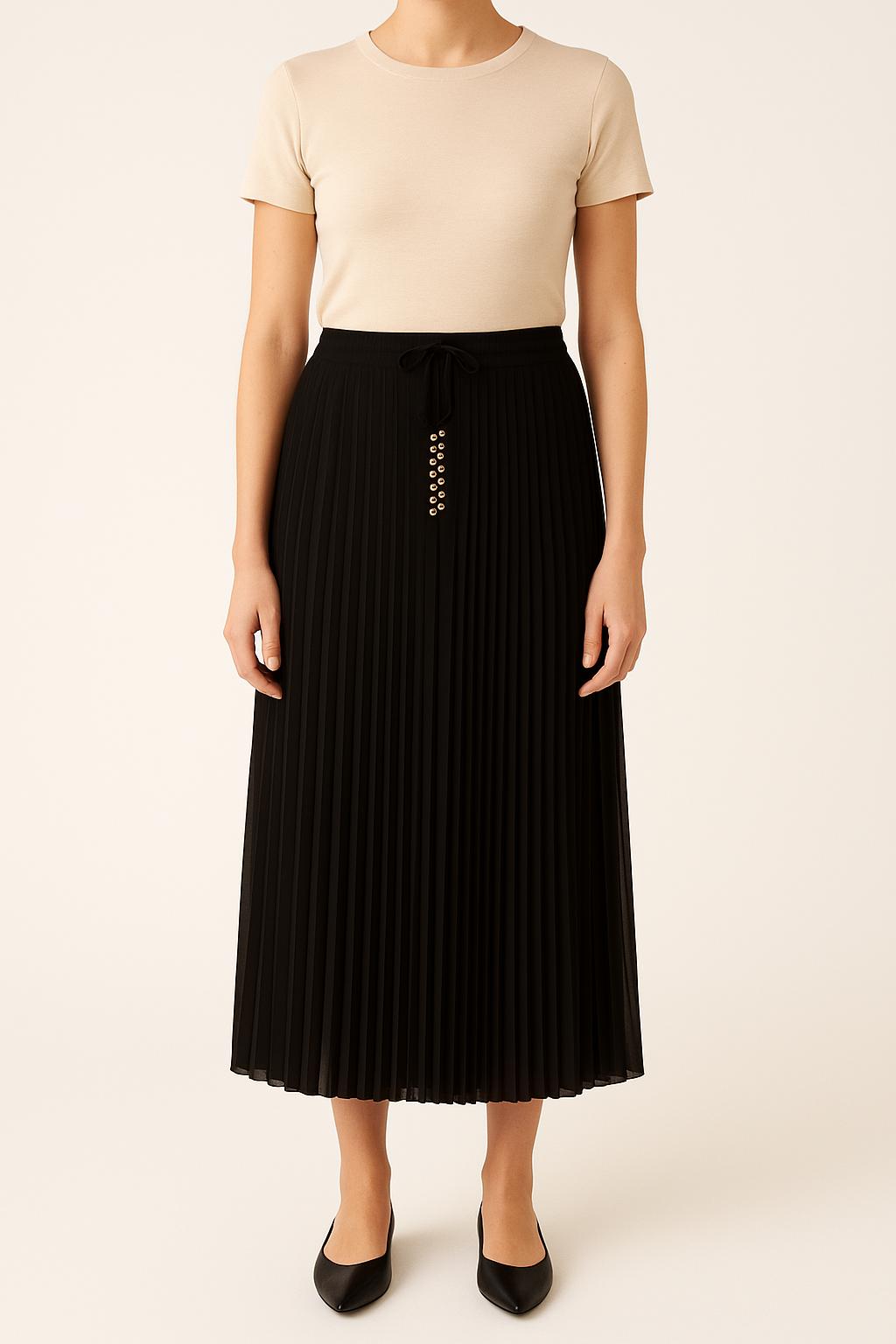 Jupe Plissée Noire - Taille M/38 de la marque IKKS | PARAD55157 - Vendu par Paradigme - Image 1