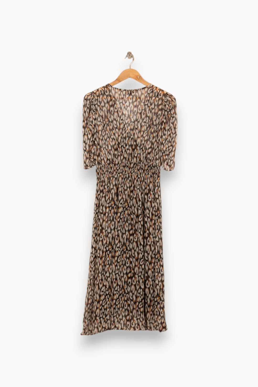 Robe Midi Marron et Beige - Taille M/38 de la marque Caroll | PARAD55162 - Vendu par Paradigme - Image 4