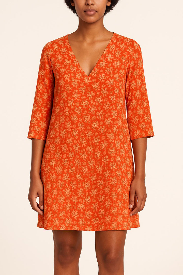 Robe Fleurie Rouge et Blanche - Taille S/36 de la marque Sézane | PARAD55164 - Vendu par Paradigme - Image 1