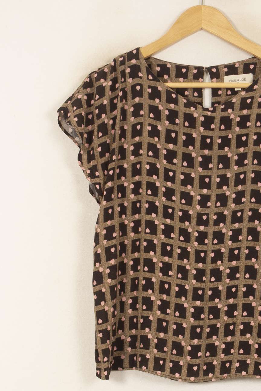 Blouse Noire et Beige - Taille M/38 de la marque Paul & Joe | PARAD55165 - Vendu par Paradigme - Image 3