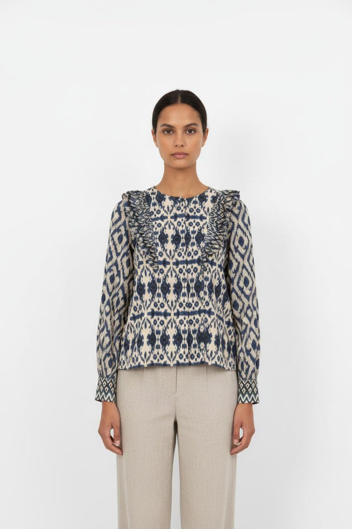Blouse Bleu et Blanc - Taille S/36