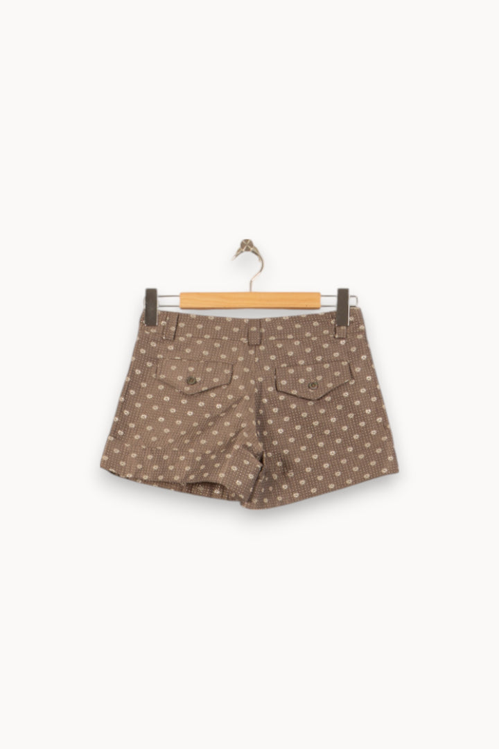 Short Marron à Motifs Beiges - Taille S/36 de la marque Paul & Joe | PARAD55167 - Vendu par Paradigme - Image 4