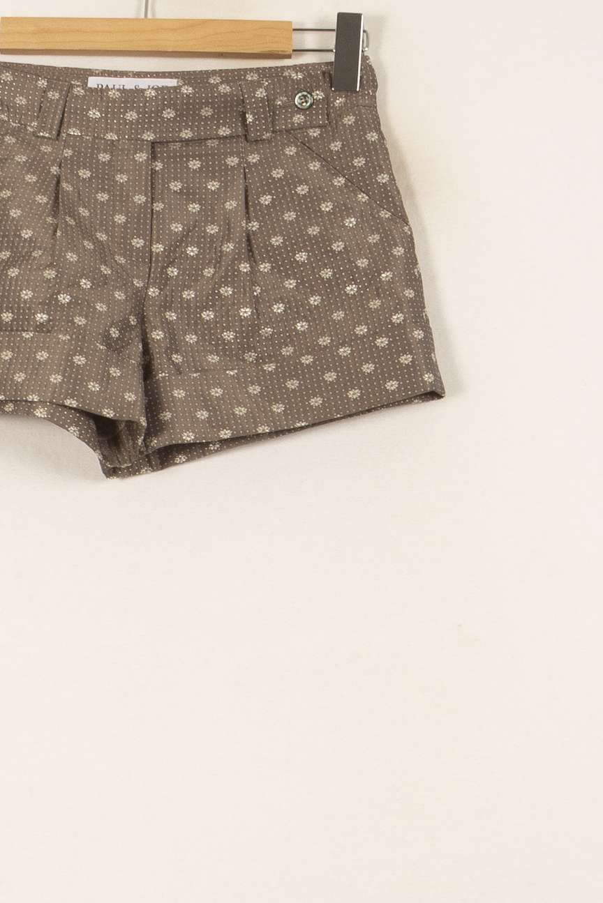 Short Marron à Motifs Beiges - Taille S/36 de la marque Paul & Joe | PARAD55167 - Vendu par Paradigme - Image 3