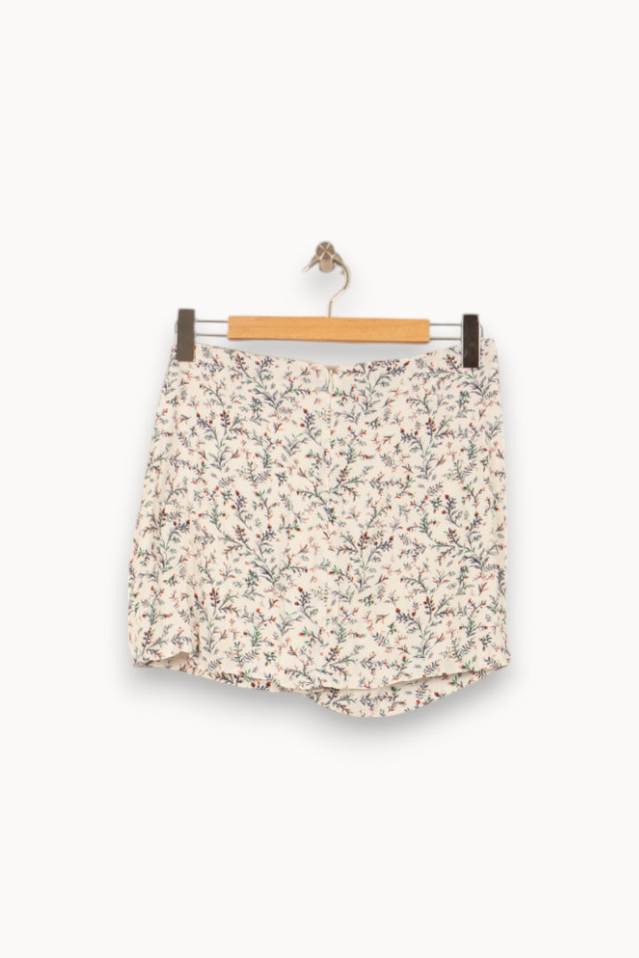 Jupe Portefeuille Blanche à Fleurs - Taille L/40 de la marque Sézane | PARAD55168 - Vendu par Paradigme - Image 4