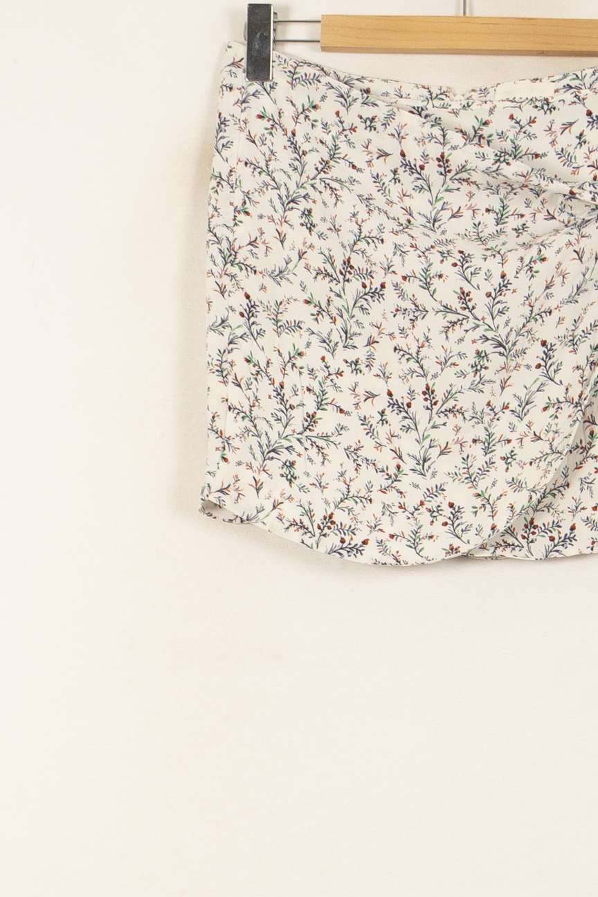 Jupe Portefeuille Blanche à Fleurs - Taille L/40 de la marque Sézane | PARAD55168 - Vendu par Paradigme - Image 3