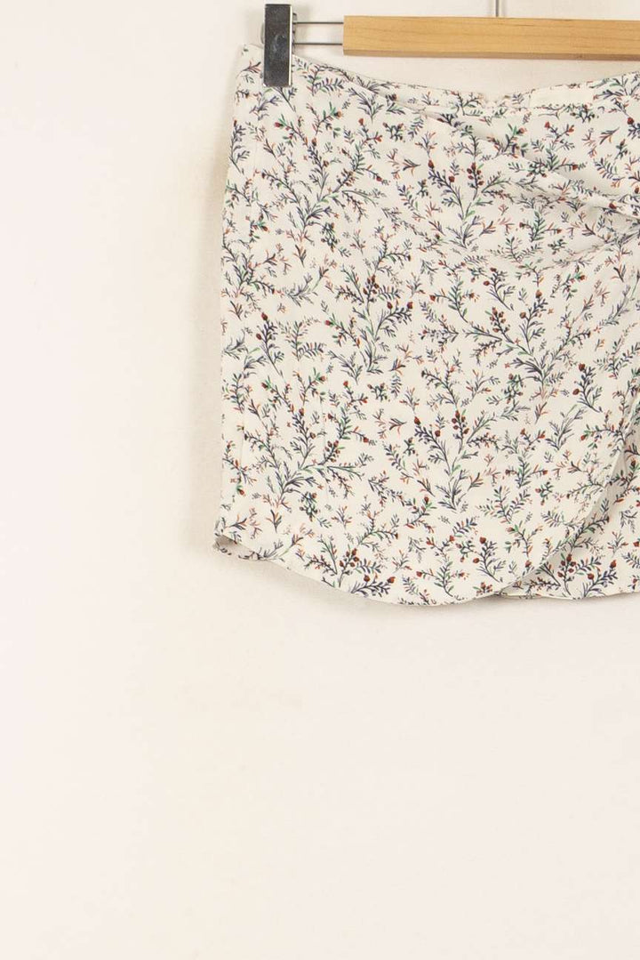 Jupe Portefeuille Blanche à Fleurs - Taille L/40 de la marque Sézane | PARAD55168 - Vendu par Paradigme - Image 3