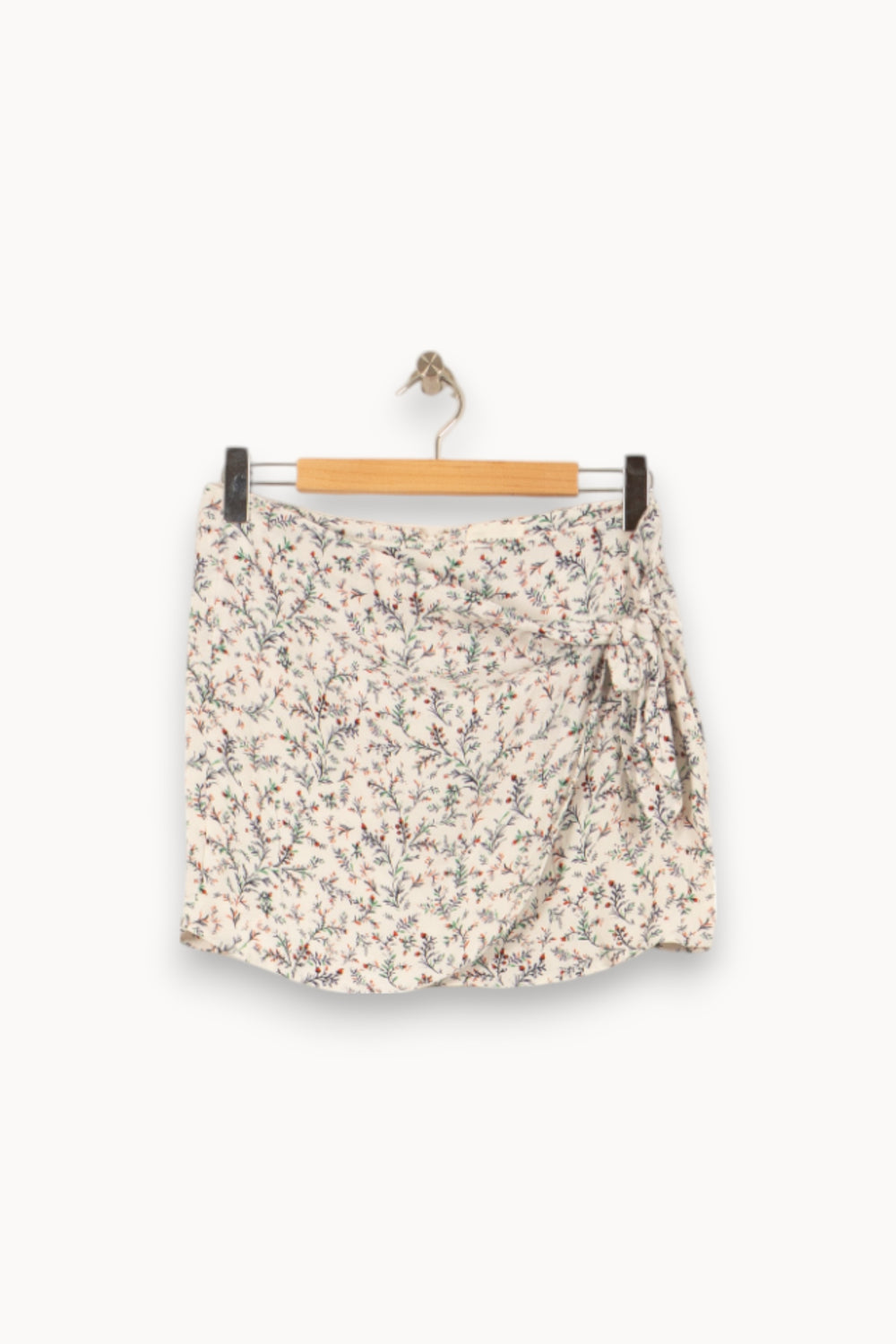 Jupe Portefeuille Blanche à Fleurs - Taille L/40 de la marque Sézane | PARAD55168 - Vendu par Paradigme - Image 2