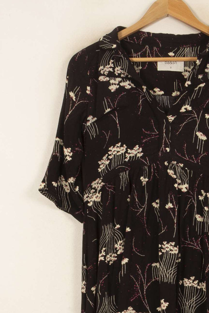 Robe Fleurie Noire - Taille XS/34 de la marque ba&sh | PARAD55172 - Vendu par Paradigme - Image 3