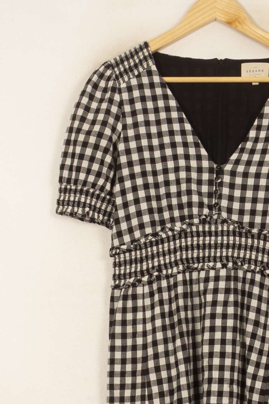Robe Courte Noire et Blanche - Taille M/38 de la marque Sézane | PARAD55173 - Vendu par Paradigme - Image 3