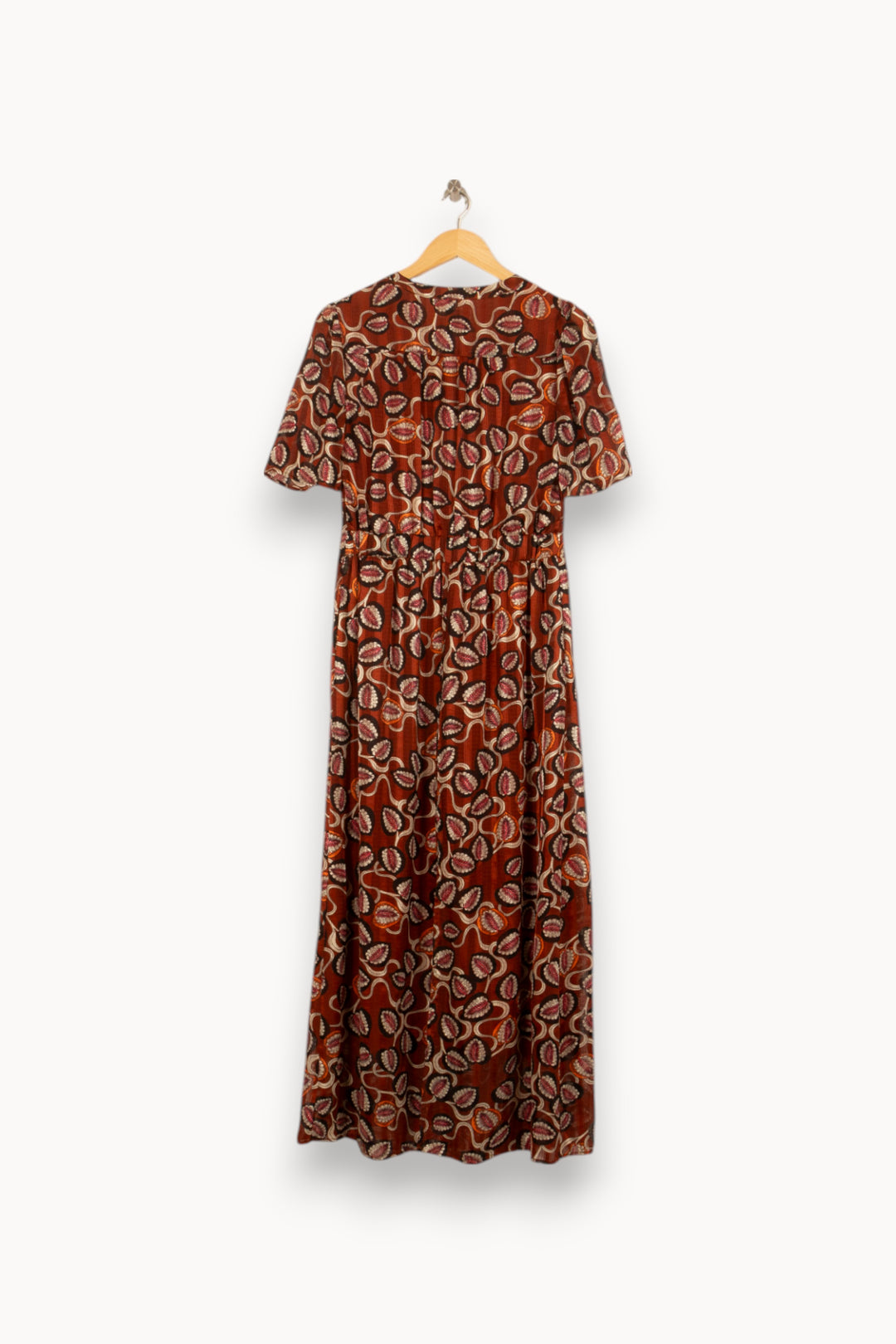 Robe Longue Marron et Beige - Taille S/36 de la marque Sessùn | PARAD55179 - Vendu par Paradigme - Image 4