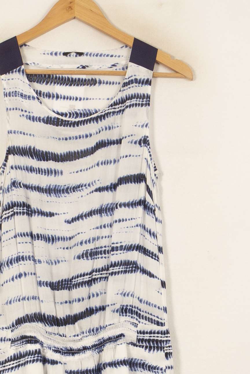 Robe Sans Manches Blanche et Bleue - Taille S/36 de la marque IKKS | PARAD55180 - Vendu par Paradigme - Image 3
