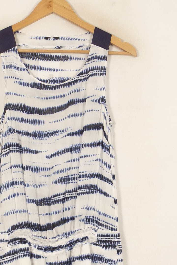 Robe Sans Manches Blanche et Bleue - Taille S/36 de la marque IKKS | PARAD55180 - Vendu par Paradigme - Image 3